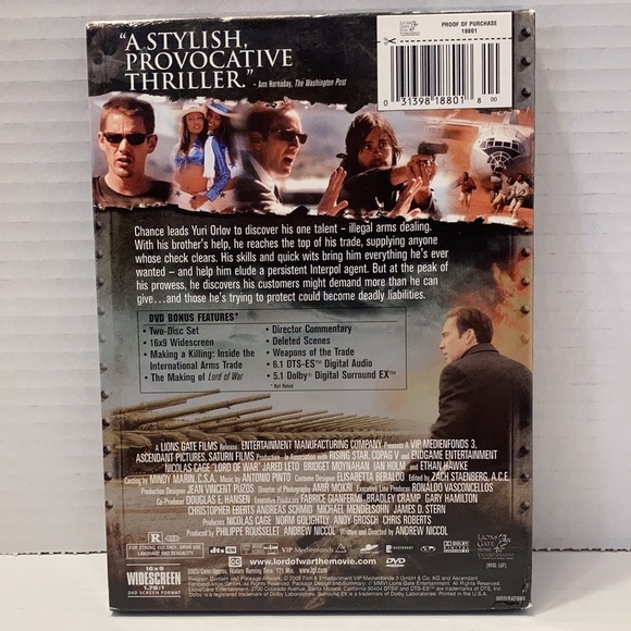 🛍️ Lord of War Dvd - Picture 2 of 4